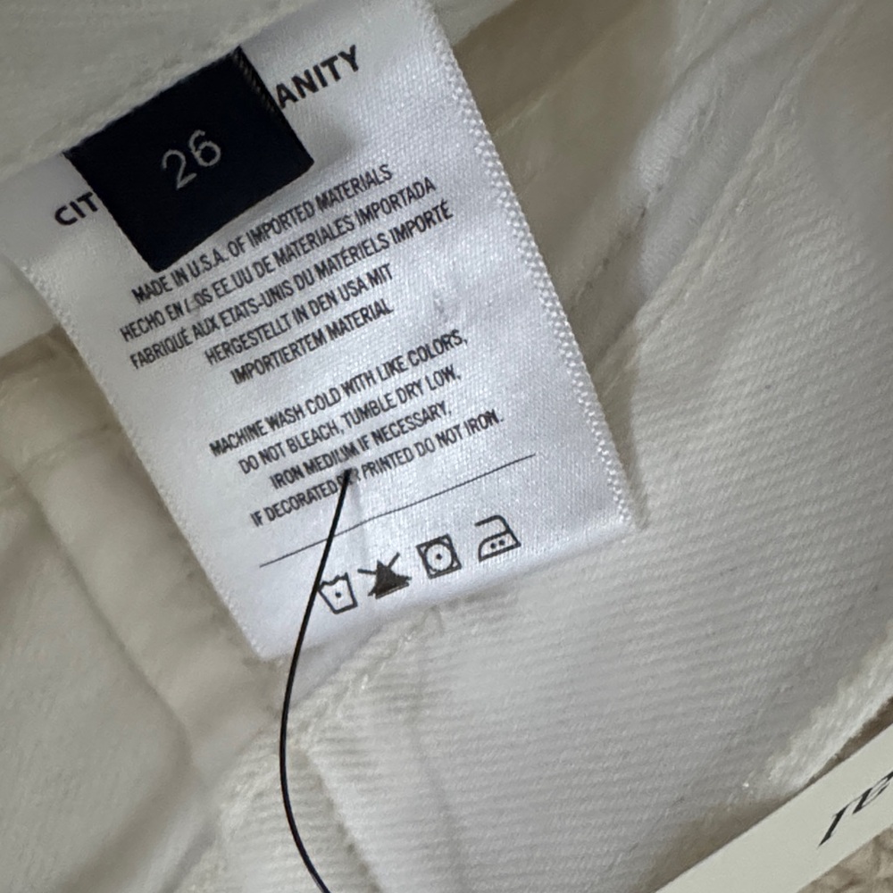 Citizens Of Humanity White High-Rise Wide-Leg Jeans - Picture 3 of 4
